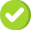 Ícone verde com um V em branco